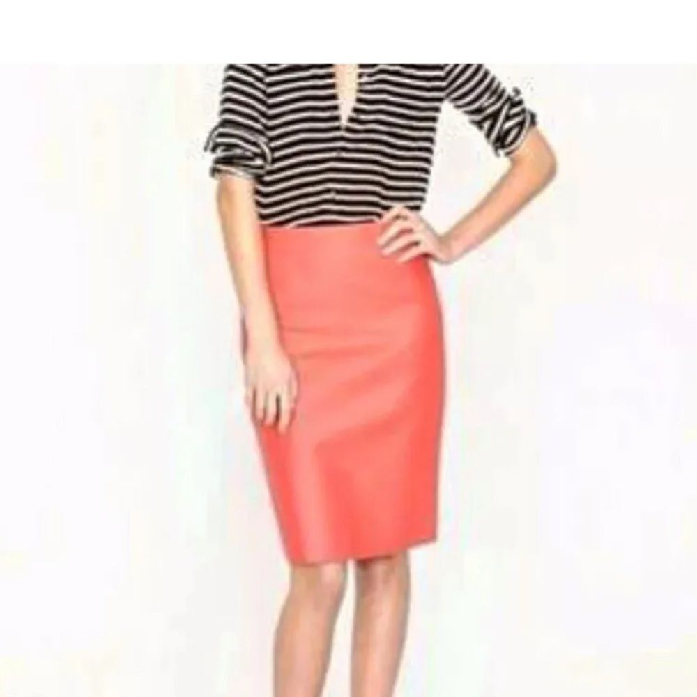 J Crew No. 2 Pencil Skirt in Coral | Size 12